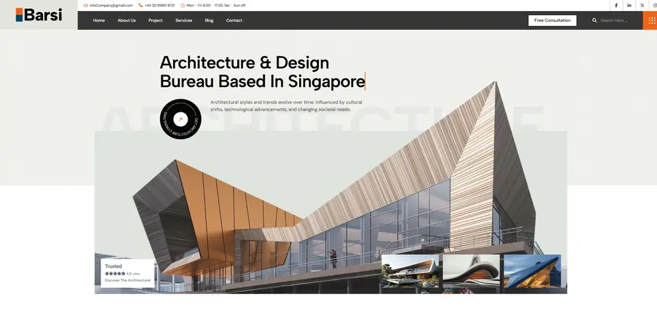 Architecture and Design Firm Website design, website design in Ahmedabad by Web and Growth
