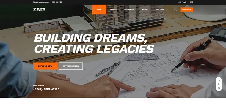 Construction Company Website design by Web and Growth for businesses in Adoni