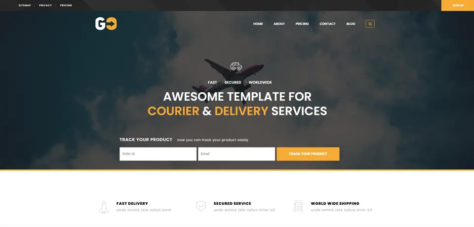 Courier and Logistics Website design, website design in Ahmedabad by Web and Growth