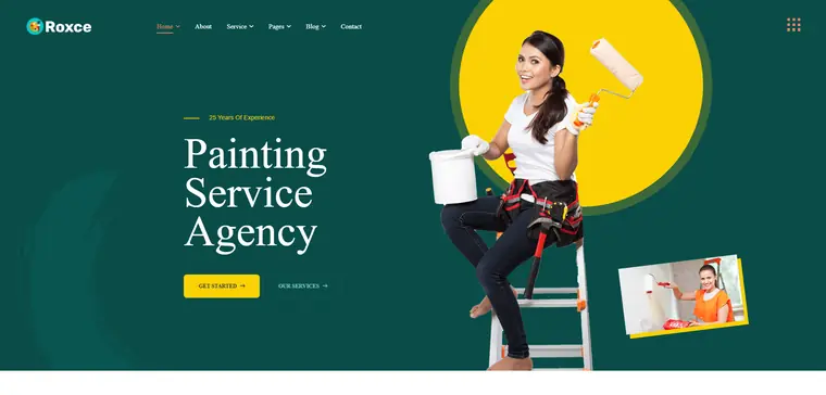 Painting Services Website design by Web and Growth, website design company in Ahmedabad