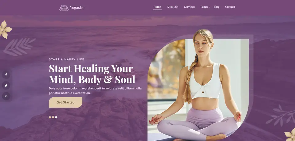 Yoga and Wellness Studio Website design, website design in Ahmedabad by Web and Growth